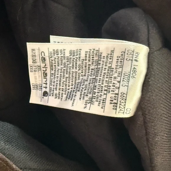 Carhartt Men's Dark Brown Bomber Jacket #14806 - Picture 5 of 6